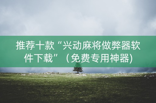 推荐十款“兴动麻将做弊器软件下载”（免费专用神器)