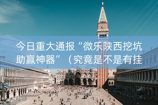 今日重大通报“微乐陕西挖坑助赢神器”（究竟是不是有挂)