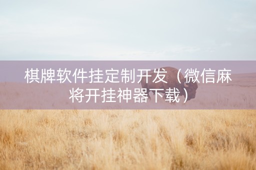 棋牌软件挂定制开发（微信麻将开挂神器下载）