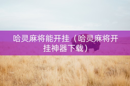 哈灵麻将能开挂（哈灵麻将开挂神器下载）