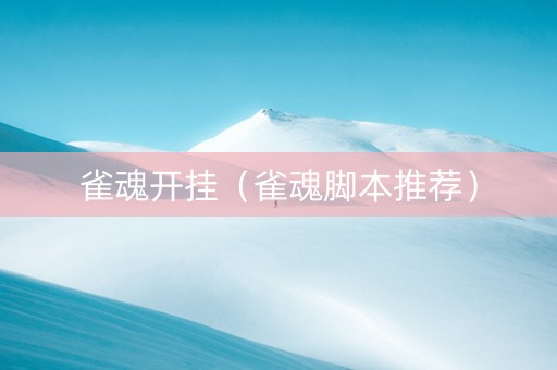 雀魂开挂（雀魂脚本推荐）