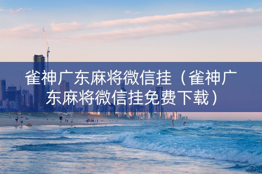 雀神广东麻将微信挂（雀神广东麻将微信挂免费下载）