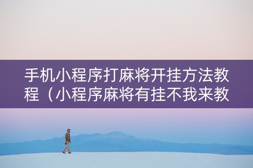 手机小程序打麻将开挂方法教程（小程序麻将有挂不我来教你开挂）