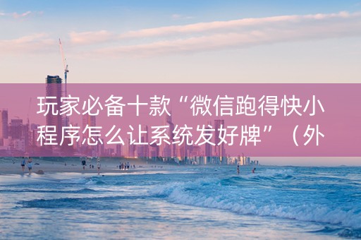 玩家必备十款“微信跑得快小程序怎么让系统发好牌”（外辅工具)
