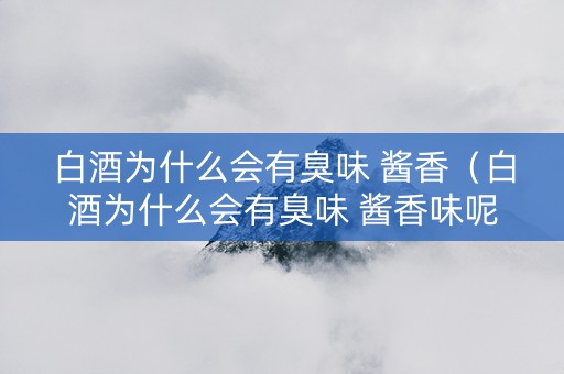 白酒为什么会有臭味 酱香（白酒为什么会有臭味 酱香味呢）