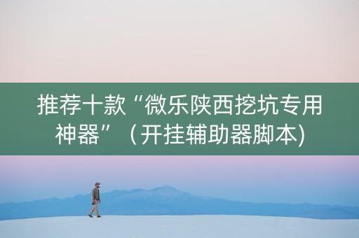推荐十款“微乐陕西挖坑专用神器”（开挂辅助器脚本)