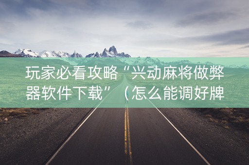 玩家必看攻略“兴动麻将做弊器软件下载”（怎么能调好牌)