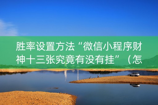 胜率设置方法“微信小程序财神十三张究竟有没有挂”（怎么增加胜率)