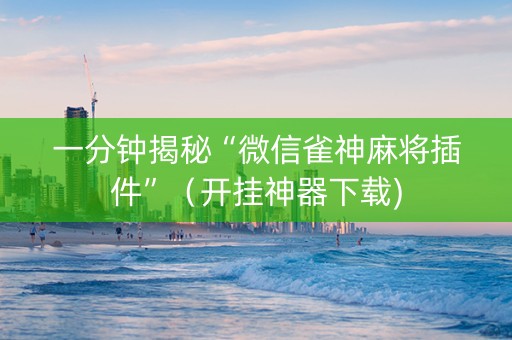 一分钟揭秘“微信雀神麻将插件”（开挂神器下载)