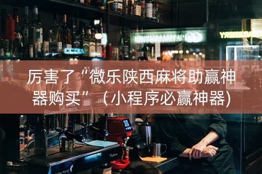 厉害了“微乐陕西麻将助赢神器购买”（小程序必赢神器)