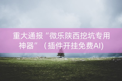 重大通报“微乐陕西挖坑专用神器”（插件开挂免费AI)