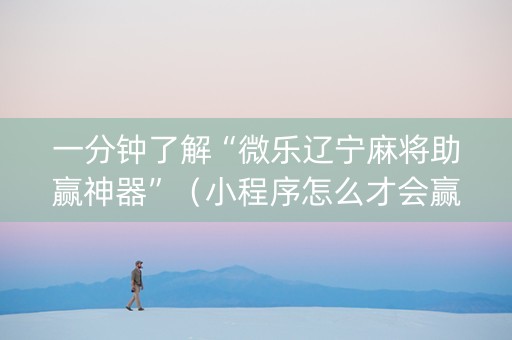 一分钟了解“微乐辽宁麻将助赢神器”（小程序怎么才会赢)