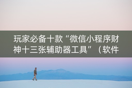 玩家必备十款“微信小程序财神十三张辅助器工具”（软件出售)