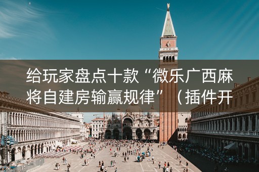给玩家盘点十款“微乐广西麻将自建房输赢规律”（插件开挂免费AI)