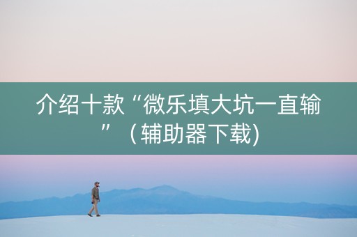 介绍十款“微乐填大坑一直输”（辅助器下载)