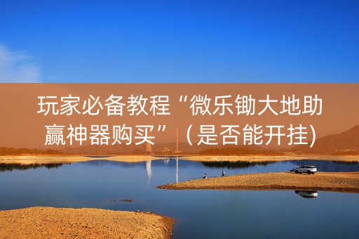 玩家必备教程“微乐锄大地助赢神器购买”（是否能开挂)