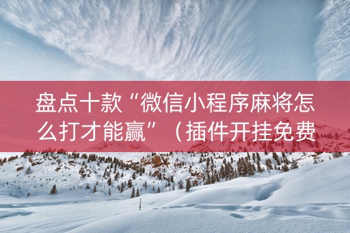 盘点十款“微信小程序麻将怎么打才能赢”（插件开挂免费AI)