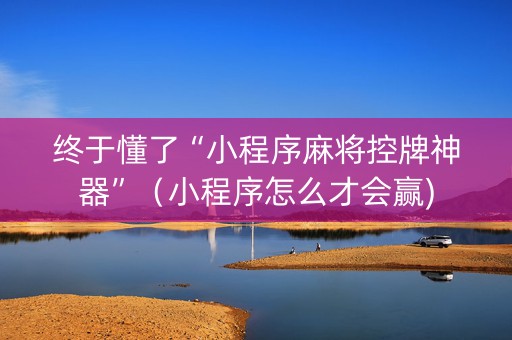 终于懂了“小程序麻将控牌神器”（小程序怎么才会赢)