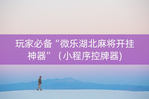 玩家必备“微乐湖北麻将开挂神器”（小程序控牌器)