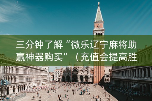 三分钟了解“微乐辽宁麻将助赢神器购买”（充值会提高胜率么)