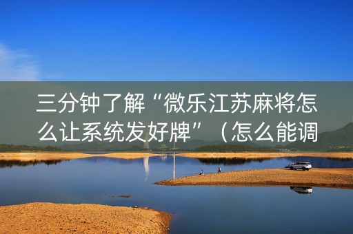 三分钟了解“微乐江苏麻将怎么让系统发好牌”（怎么能调好牌)