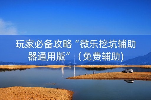 玩家必备攻略“微乐挖坑辅助器通用版”（免费辅助)