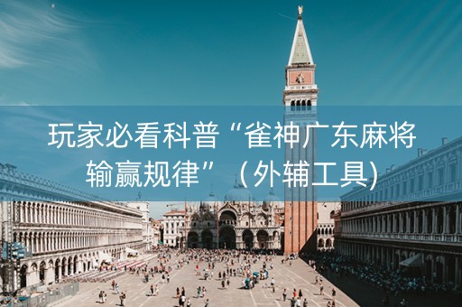 玩家必看科普“雀神广东麻将输赢规律”（外辅工具)