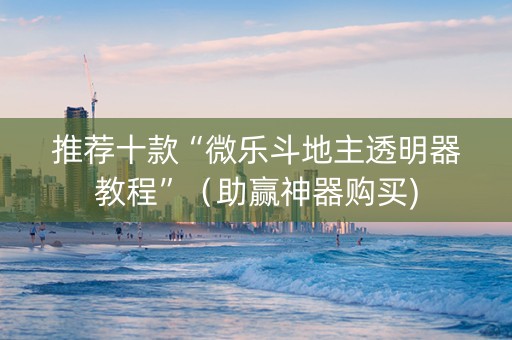 推荐十款“微乐斗地主透明器教程”（助赢神器购买)