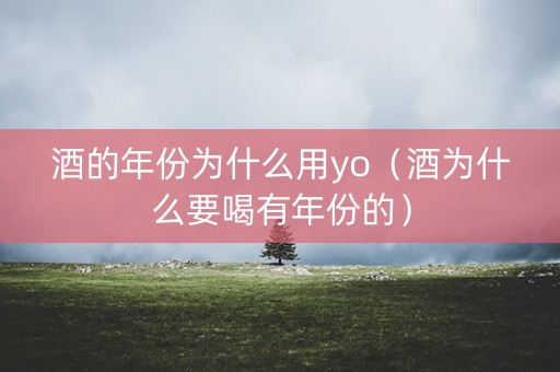 酒的年份为什么用yo（酒为什么要喝有年份的）