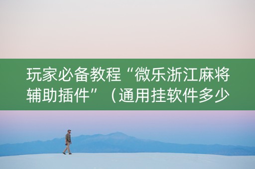 玩家必备教程“微乐浙江麻将辅助插件”（通用挂软件多少钱)