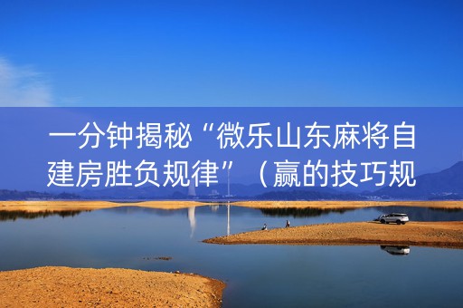 一分钟揭秘“微乐山东麻将自建房胜负规律”（赢的技巧规律)