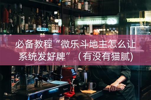 必备教程“微乐斗地主怎么让系统发好牌”（有没有猫腻)