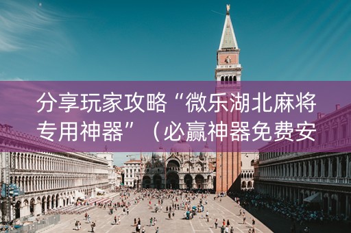 分享玩家攻略“微乐湖北麻将专用神器”（必赢神器免费安装)