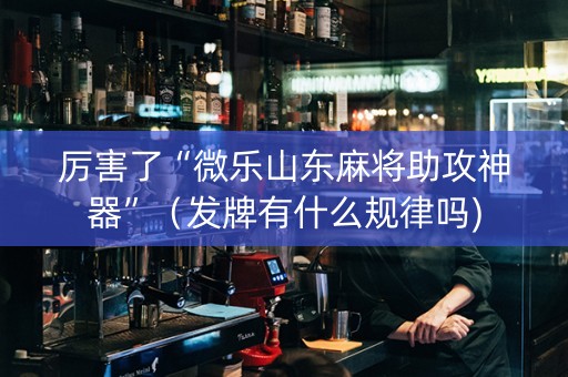 厉害了“微乐山东麻将助攻神器”（发牌有什么规律吗)