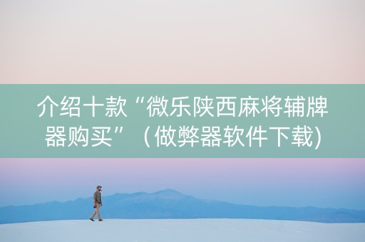 介绍十款“微乐陕西麻将辅牌器购买”（做弊器软件下载)