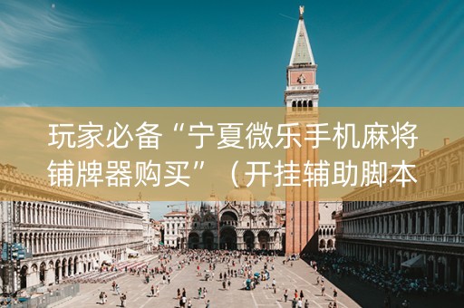玩家必备“宁夏微乐手机麻将铺牌器购买”（开挂辅助脚本)