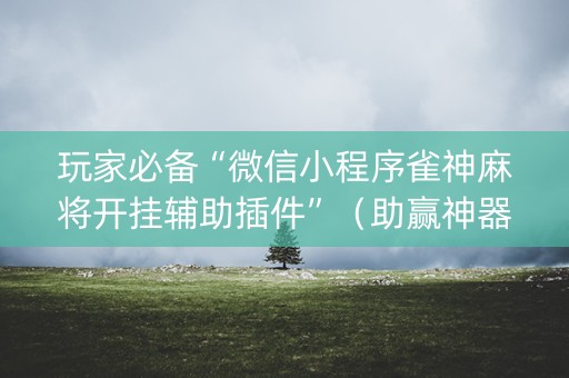 玩家必备“微信小程序雀神麻将开挂辅助插件”（助赢神器)