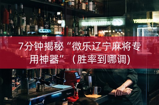 7分钟揭秘“微乐辽宁麻将专用神器”（胜率到哪调)
