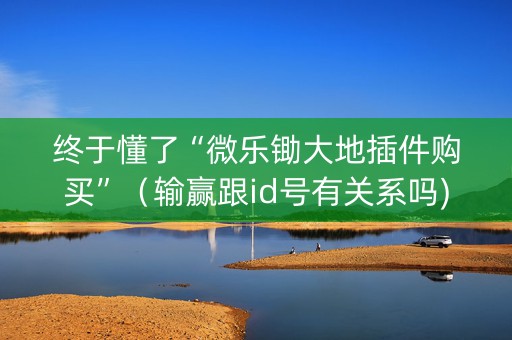 终于懂了“微乐锄大地插件购买”（输赢跟id号有关系吗)