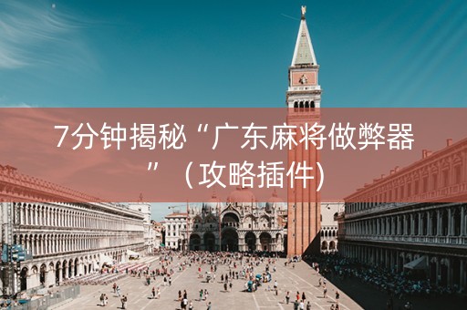 7分钟揭秘“广东麻将做弊器”（攻略插件)