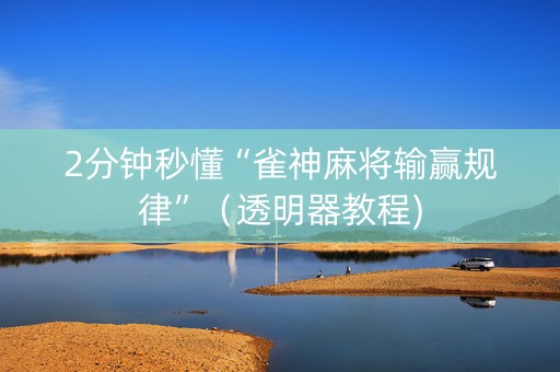2分钟秒懂“雀神麻将输赢规律”（透明器教程)