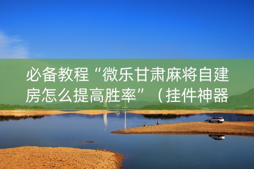必备教程“微乐甘肃麻将自建房怎么提高胜率”（挂件神器)