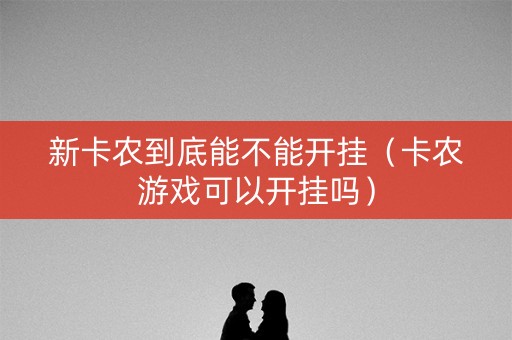 新卡农到底能不能开挂（卡农游戏可以开挂吗）
