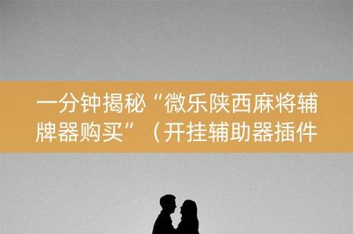 一分钟揭秘“微乐陕西麻将辅牌器购买”（开挂辅助器插件)