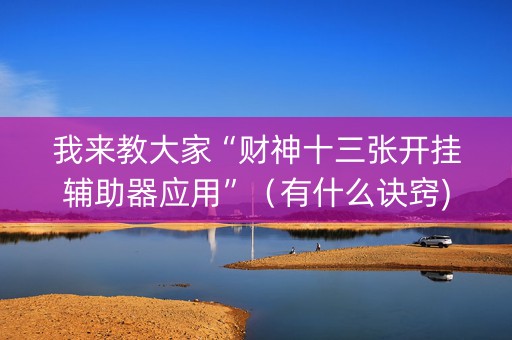 我来教大家“财神十三张开挂辅助器应用”（有什么诀窍)