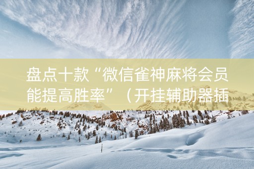 盘点十款“微信雀神麻将会员能提高胜率”（开挂辅助器插件)