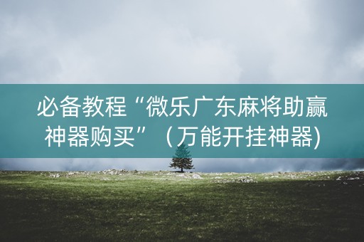 必备教程“微乐广东麻将助赢神器购买”（万能开挂神器)