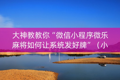 大神教教你“微信小程序微乐麻将如何让系统发好牌”（小程序怎么才会赢)
