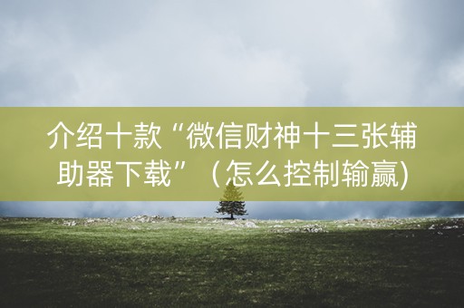 介绍十款“微信财神十三张辅助器下载”（怎么控制输赢)
