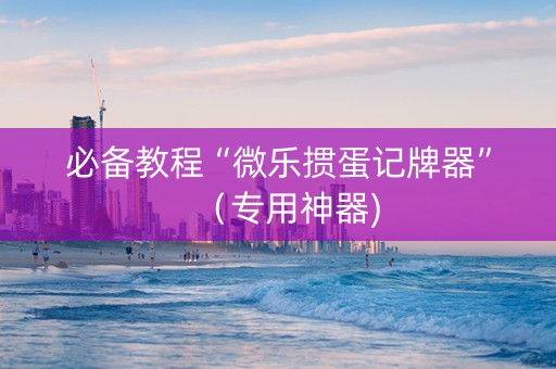 必备教程“微乐掼蛋记牌器”（专用神器)